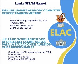 ELAC Officer Training Meeting